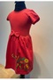 Ethnic Elephant Printed Girls' Short Sleeve Combed Cotton Dress - 3