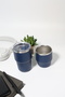 Stackable Coffee Set - Compact, Spill-proof Stainless Steel Travel Mug 240ml , Blue - 5