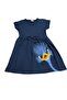 Curious Bird Printed Girl's Short Sleeve Combed Cotton Dress - 3