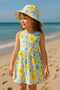 Girl's Summer Dress and Hat Set - Set of 2 (4-12 Years