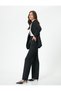 Wide Leg Trousers Pleated Elastic Waist
