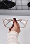 Flora Honey Color Pink Transparent Silver Frame Women's Blue Block Blue Light Protection Screen Glasses