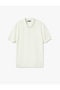 Short Sleeve Regular Fit Cotton Blend Textured Polo Neck T-Shirt - 3