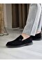 Melinta Black Nubuck Leather Men's Casual Shoes - 2