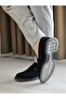 Melinta Black Nubuck Leather Men's Casual Shoes - 4