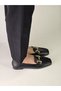 Melinta Black Women's Ballerinas with Gold Buckle - 3