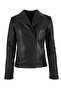 Opal Women's Genuine Leather Jacket Black - 5