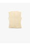 Aerobin Viscose Fabric Belt Detailed Degaje Collar Asymmetrical Tank Top - 4
