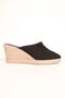 Authentic Handmade Closed Toe Straw Black Women's Linen Casual Slippers - 3