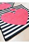 Heart Patterned, Non-Spill Organic Cotton Woven Base 2-Piece Toilet Seat Set - 2