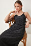 Strappy Summer Pleated Dress Black Ldz0005 - 5