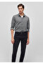 Gray Knitted Shirt Fitted / Fitted Cut 0211244 -80022 - 2