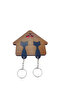 Wooden Cat Puzzle Wall Keychain for Couples Walnut-Black - 4