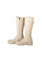 Hayes Ecru Faux Leather Back Rope Lace Detailed Boots - 6