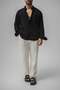 Collar Buttoned Linen Shirt Black - 2