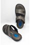 Men's Sandals Slippers Ms670015 Brown Inside and Outside Genuine Leather Men's Ultra Comfortable Sandals - Slippers - 8