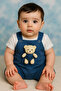 Set of 2 Baby Rompers with Cute Plush Teddy Bear