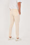 Men's Seersucker Lycra Jogger Slimfit Waist Half Elastic Cream Fabric Trousers - 6