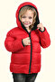 Girl's Red Fleece Hooded Waterproof Windproof Inflatable Winter Coat & Coat - 3