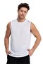 Men's Crew Neck Reflective Detailed Sleeveless Sports Tank Top