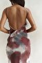 Purtyas Ruffle Detailed Burgundy Long Dress - 7