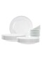 18 Pcs Opal ware Dinner set 6 Dinner plate 6 Dessert plate 6 Bowls Dishwasher Microwave safe - 8