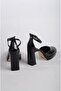 Select 8249 platform heel women's shoe (heel: 9.5 cm platform: 2 cm) black patent leather - 5