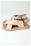 Select 706 Genuine Leather Women's Sandals Beige Suede - 3