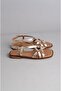Select 16213 genuine leather women's sandal gold - 2