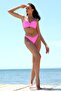 Women's Turned Strapless Pink Bikini 35002