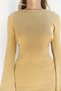 Sariah Window Detail Mustard Knitwear Dress - 8