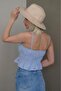 بيبي بلو حزام قابل للتعديل Gingham Crop Mg2371 - 7