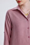 |   Women's Oversize Basic Shirt - Comfortable Fit, Buttoned Long Sleeve Casual Shirt - 2