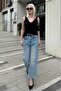 Light Blue Women's Mom Jean Mg2033 - 2