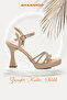 Gold Thin Heeled Women's Stone Evening Dress Shoes 448186 Z