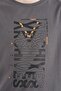 Dark Gray Front Print Detailed O Neck Standard Fit Boy's T-shirt - 11099 - 3