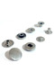 10Pcs 15 mm Metal Snap Fasteners with Cover No: 61 Nickel Snap Fasteners Seamless Easy to Attach Silver Snap Fasteners Snap - 2