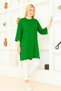 Women's Mint Green Oversize Tunic T-Shirt – Half Sleeve, Round Neck, Relaxed Fit