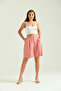 Women's Powder Long Basic Fabric Shorts - 7