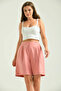 Women's Powder Long Basic Fabric Shorts
