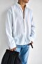 Men's Relax Fit Relaxed Cut Slim Shirt White - 6