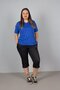 All Day with You! Large Size Denim Look Combed Cotton Capri - 7