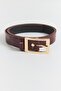 Rectangular Buckle Faux Leather Belt Claret Red