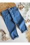 Heart Printed Girl's Denim Trousers
