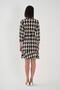 Women's Double Breasted Houndstooth Patterned Dress - 4