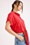 Tie Waist Short Sleeve Casual Shirt - 5
