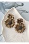 Antique Gold Brand Model Big Daisy Earrings