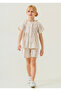 Collar Detailed Girl's Suit 3825