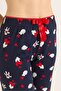 Navy Blue Pajama Bottom with Elastic Waist - 4