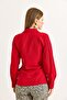 Belt Detailed Woven Shirt Red - 5